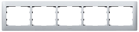 Rahmen 5-fach waagerecht Galea soft aluminium