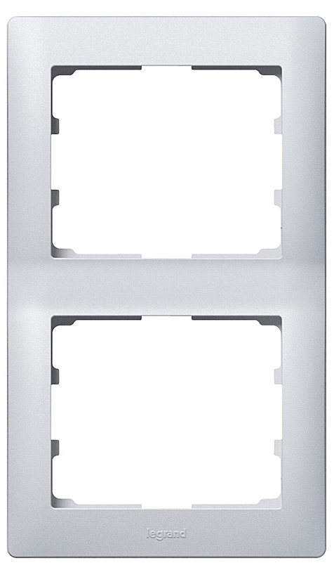 Rahmen 2-fach senkrecht Galea soft aluminium