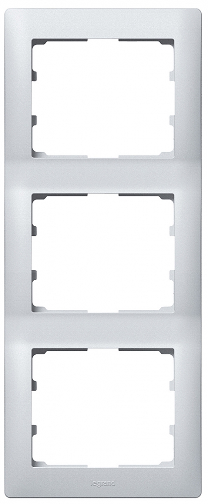 Rahmen 3-fach senkrecht Galea soft aluminium