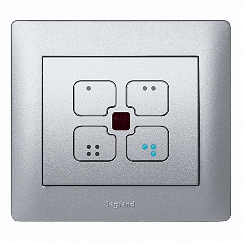 Wippe IOBL LED Szenenschalter Galea softaluminium