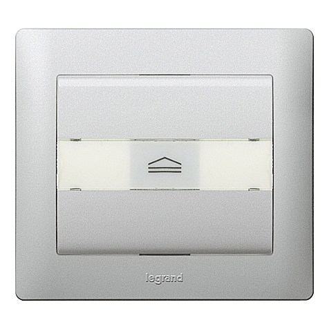 Abdeckung Hotel-Card-Schalter mit Beschriftungsfeld Galea soft aluminium