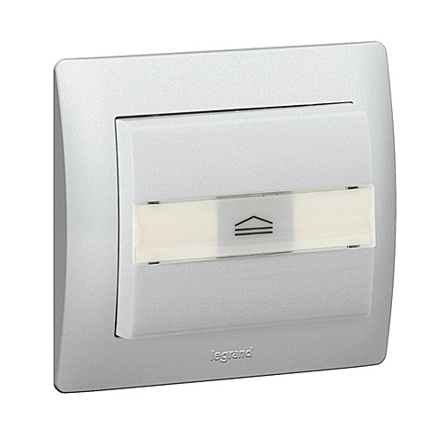 Abdeckung Hotel-Card-Schalter elektron.Beschriftungsfeld Galea soft aluminium