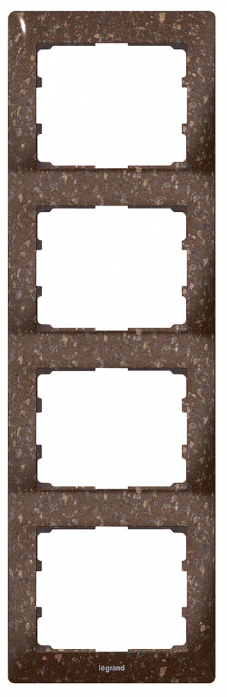 Rahmen 4-fach senkrecht Galea Corian® Cocoa Brown