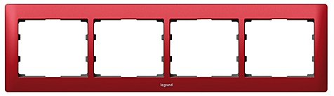 Rahmen 4-fach waagerecht Galea magic red