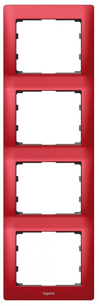 Rahmen 4-fach senkrecht Galea magic red