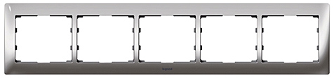Rahmen 5-fach waagerecht Galea silver chrome