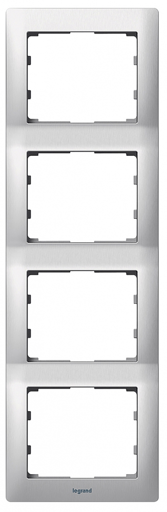 Rahmen 4-fach senkrecht Galea brushed aluminium