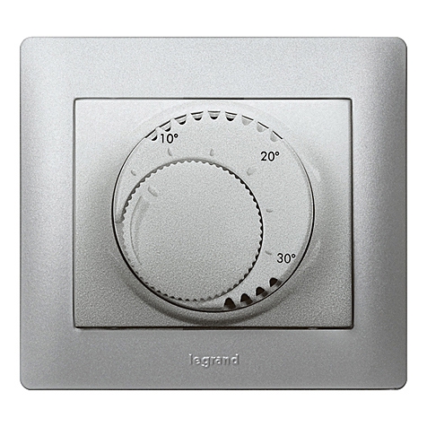 Einsatz Raumthermostat Standard Wechslerkontakt Galea soft aluminium