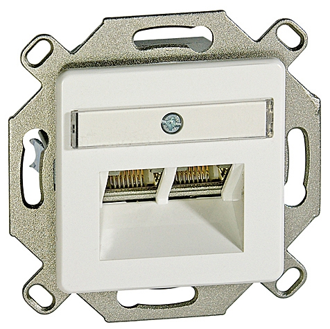 Einsatz DAE 8/8 (8/8) FSTP RJ45 C5 System LSA-Plus ultraweiss/ emailweiss