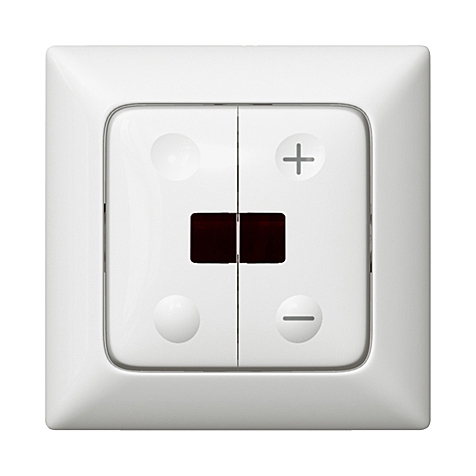 Wippe IOBL Tastdimmer 300W 2-fach PLC/IRCreo ultraweiss