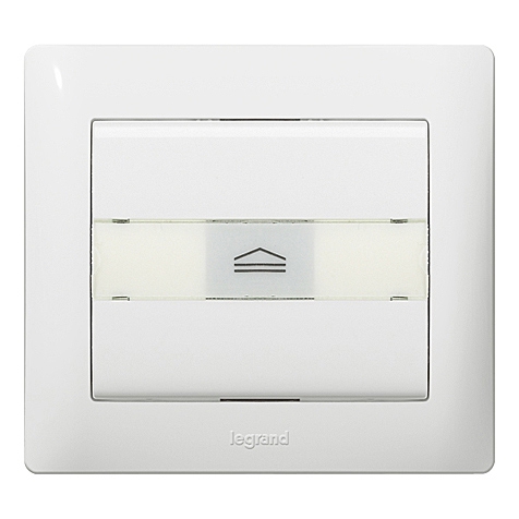Abdeckung Hotel-Card-Schalter mit Beschriftungsfeld Galea ultraweiss