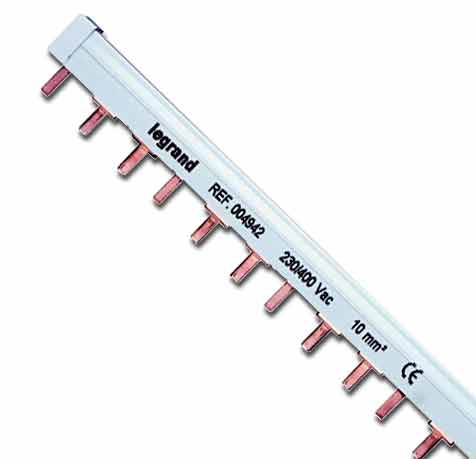 Legrand LEXIC TX3 Stiftkammschiene 3-polig 3x19 Gerät / 10 mm2