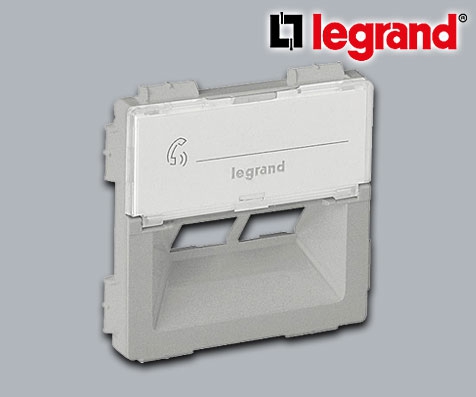Legrand Valena Life Abdeckung für Rutenbeck 2-fach Aluminium / Farbe Alumnium glänzend