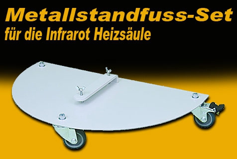 Aufsteller - Metallstandfuss-Set für die Infrarotheizsäule HVH Vitalsäule / 480 x 270 x 75 mm - zum flexiblen Aufstellen von Vitalheizsäulen