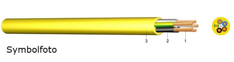 BAUSTELLENLEITUNG XYMM-K35 4x1,5 / 100 METER BUND GELB