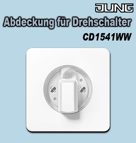 Abdeckung für Drehschalter Alpinweiß glänzend