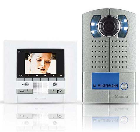 2-Draht-Farb Videoset Linea Metall / Polyx Basic AP für das Einfamilienhaus