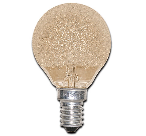 Kugellampe Dekor 150lm / 25W / 230V / E14 / Eiskristall Bernstein