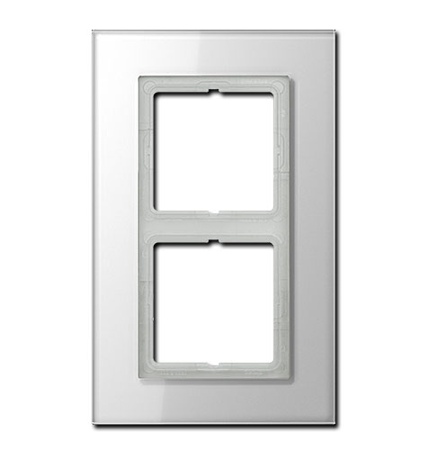 Jung Serie LS plus Glasrahmen 2-fach 115 x 186 mm / für waagerechte und senkrechte Kombination / Alpinweiß