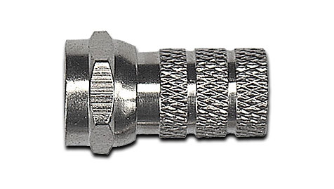 F-Stecker vernickelt mit Schraubanschluss für Kabel bis 5,2 mm