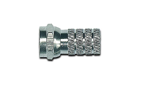 Axing F-Schraubstecker vernickelt für Kabel Ø 4 mm