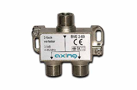 Axing SAT Verteiler 2-fach 3,5 dB Abzweigdämpfung