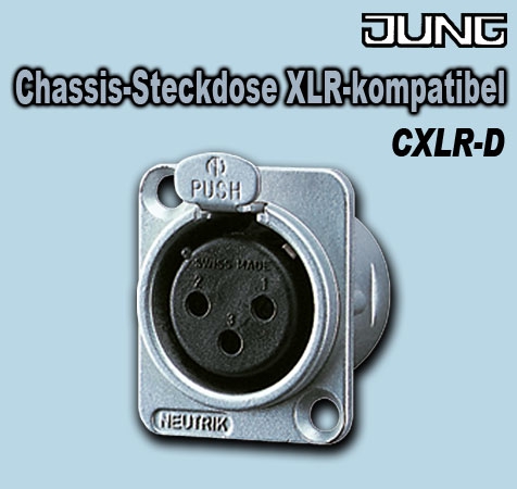Chassis-Steckdose mit Einheitsgehäuse, XLR-kompatibel