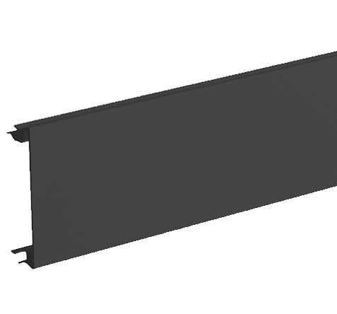 PVC-Projekt-Oberteil Brüstungskanal schwarz 80 mm