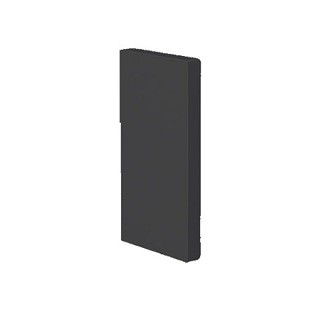 PVC-Endplatte Brüstungskanal schwarz für BRP 65 x 130 mm