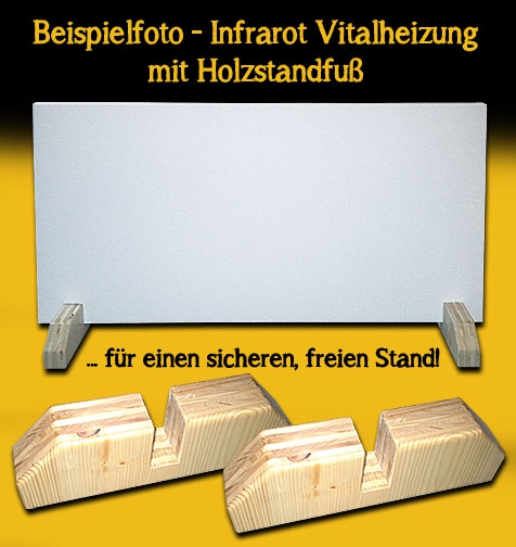 Standfuß SLOWI 2er SET - zum freien, sicheren Aufstellen von Victory Infrarot Heizpaneelen