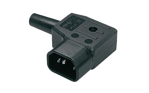 Kaltgerätestecker Winkelausführung 250V / 10A
