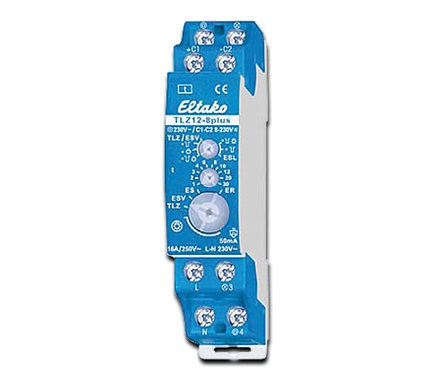 Eltako Standard Treppenlicht-Zeitschalter elektronisch TLZ12-8plus / 1 Schließer 16A