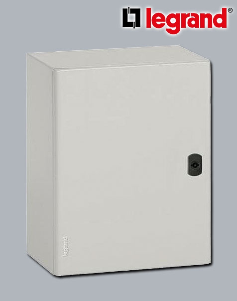 Legrand AP Atlantic Verteiler Schrank 400x300x200 / Stahl pulverbeschichtet / IP66 / mit Montageplatte