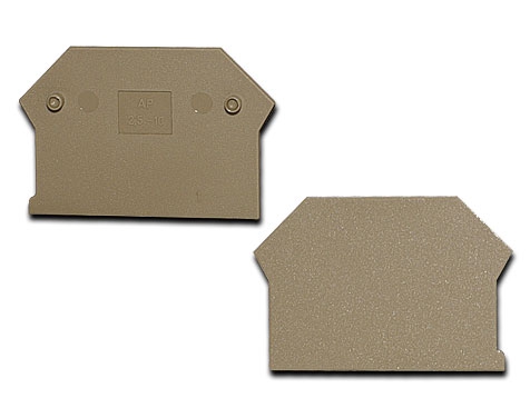 Reihenklemmen Abschlussplatte 2001.2 Schraubtechnik AP 2,5-10mm2 beige / Nr. 2001.2