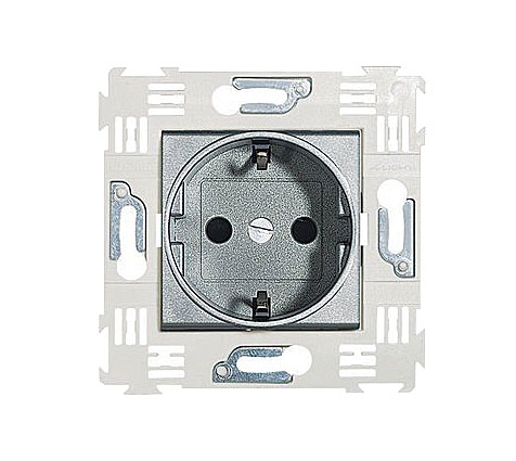Bticino UP Schuko Steckdose SDO grau 16A / 250V / kindersicher / IP2X