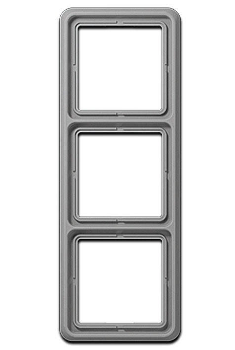 Jung Rahmen 3-fach / 81 x 223 mm / Duroplast hochkratzfest glänzend / grau