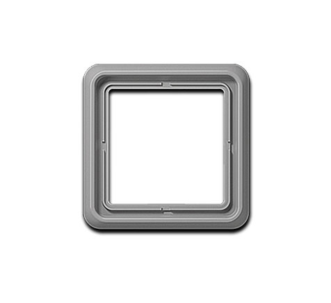 Jung Rahmen 1-fach / 81 x 81 mm / Duroplast hochkratzfest glänzend / grau