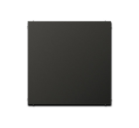 Jung Blind-Abdeckung (verrastet) / kpl. mit Tragring, Schraubbefestigung / 70 x 70 mm / Aluminium lackiert / Anthrazit