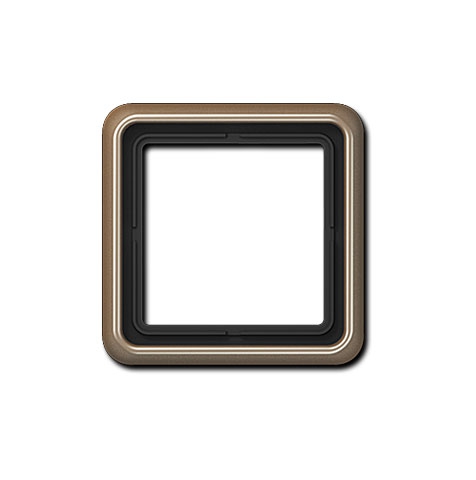 Jung Rahmen 1-fach / 81 x 81 mm / Aluminium eloxiert / Gold-Bronze
