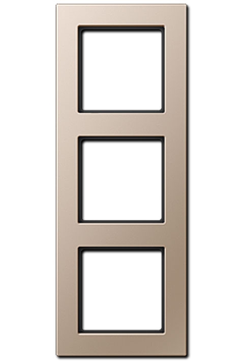 Jung Rahmen 3-fach / 84 x 226 mm / Duroplast lackiert / Champagner