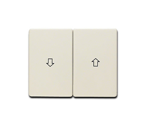 Berker ARSYS Doppel Wippe mit Aufdruck Symbol Pfeil für Schalter, Taster, Dimmer, Jalousie - Cremeweiß glänzend