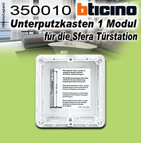 Legrand Bticino Unterputzkasten 1 Modul für die Sfera Türstation