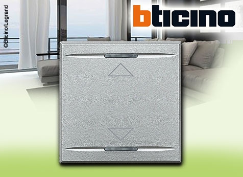 Bticino Symbolwippe Tastsensor mit 2 Funktionen (AUF-AB) 2-modulig