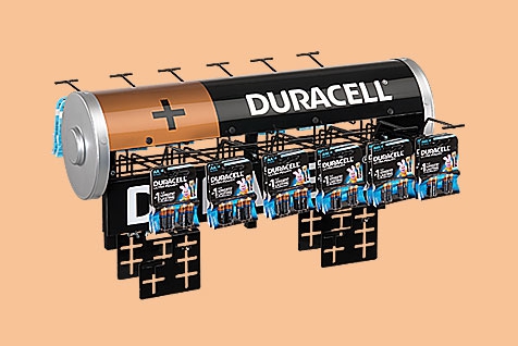 Duracell Horizontale Batteriesäule L unbestückt für beispielsweise 5xAA / 6xAAA Batterien