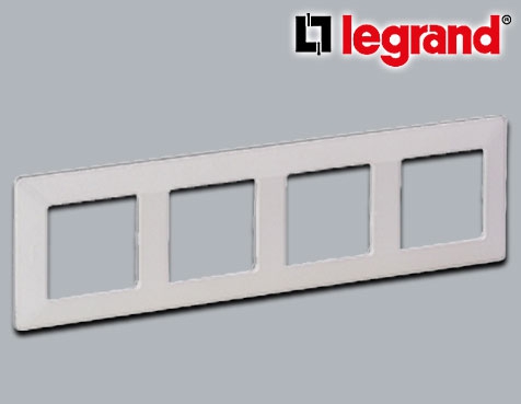Legrand Valena Life Rahmen Ultraweiß 4-fach aus Thermoplast Ultraweiß glänzend