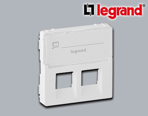 Legrand Valena Life UP Abdeckung RJ45-Datendose 2-fach Kat. 6/6A Ultraweiß