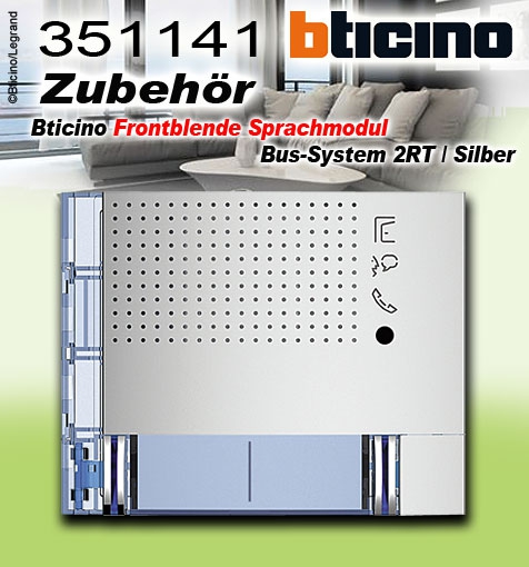 Bticino Frontblende Allmetal für Audio-Türlautsprechermodul Plus mit 2 Ruftasten / 2-reihig