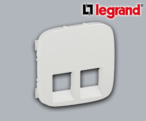Legrand Valena Allure UP Abdeckung RJ11/RJ45 / 2-fach / Ultraweiß glänzend