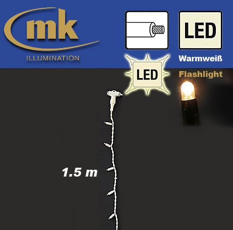 Ersatzstrang weiß zu LED DRAPE LITE® 300 flashing Gummi Lichtervorhang 019-339