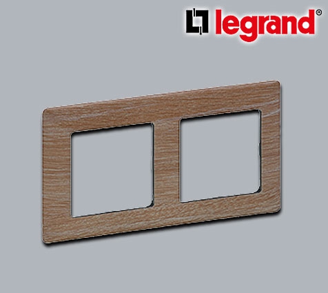 Legrand Valena Life Rahmen Light Wood 2-fach Farbe Holz glänzend